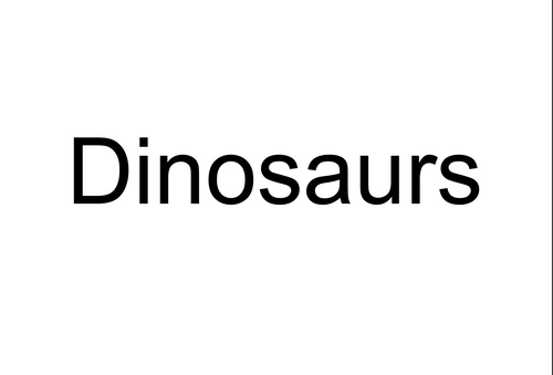 Dinosaurs Flashcard - Program of Intelligence