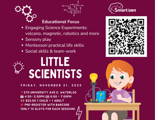 [21th November, 2025] Kid Event Waterloo - "Little Scientists" STEM event (FRIDAY)